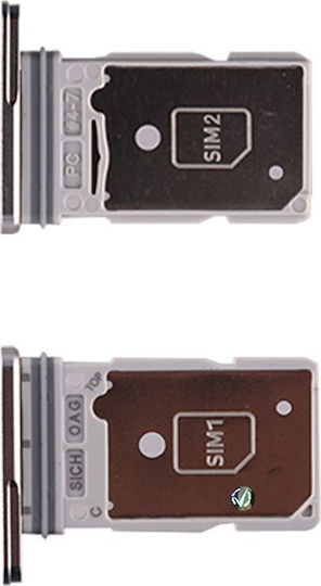 Samsung S25 Ultra 5G S938 Dual-SIM-Kartenhalter Silber Original Service Pack Gh98-49811c