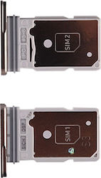 Samsung S25 Ultra 5g S938 Държач за двойна SIM карта Сив Оригинален сервизен пакет Gh98-49811a