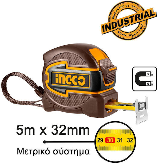 Ingco Tape Measure with Magnet 32mm x 5m