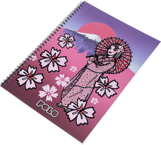 Caiet Polo 3 Materii A4 Design Spiral Geisha 21x29 919004-8382