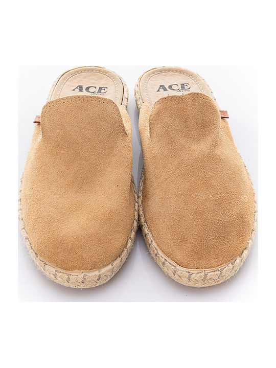 Ace1 Flat Mules σε Μπεζ Χρώμα