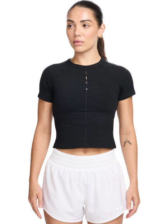 Nike One Dri-Fit Fitted Short-Sleeve Top Black