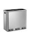Metallic Waste Bin with Pedal Silver 18lt