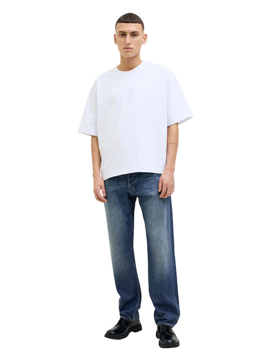 Men's Jeans Pants with Relaxed Straight Fit Navy Blue