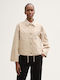 Women's Short Lifestyle Jacket for Winter Beige