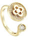 Loisir Ring with Zircon Gold Plated