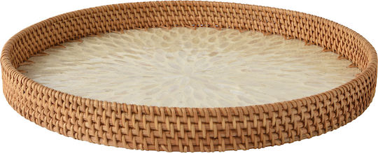 Kaemingk Διακοσμητικός Δίσκος Rattan Στρογγυλός 38x38x4cm