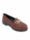 Δερμάτινα Γυναικεία Loafers σε Μπορντό Χρώμα