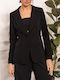 Cuca Women's Waisted Blazer Black