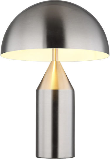 Globo Lighting Metal Table Lamp for E27 Socket with Silver Shade and Base