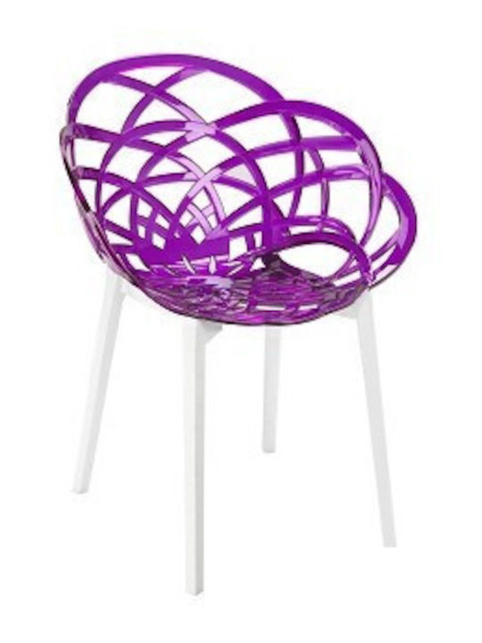 Outdoor Chair Polypropylene Flora-pp Purple Transparent 59x60x83cm