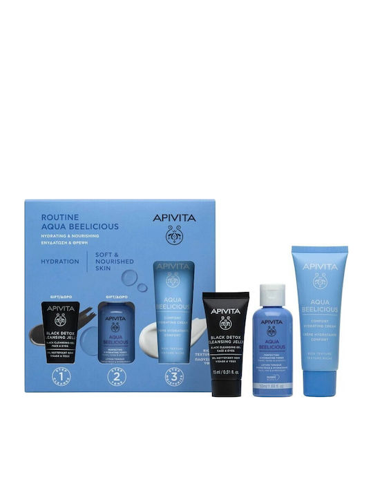 Apivita Routine Aqua Beelicious Комплект за грижа за кожата за Хидратация 3бр