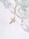 Chrysothemiss Women's Gold Plated Cross with Chain