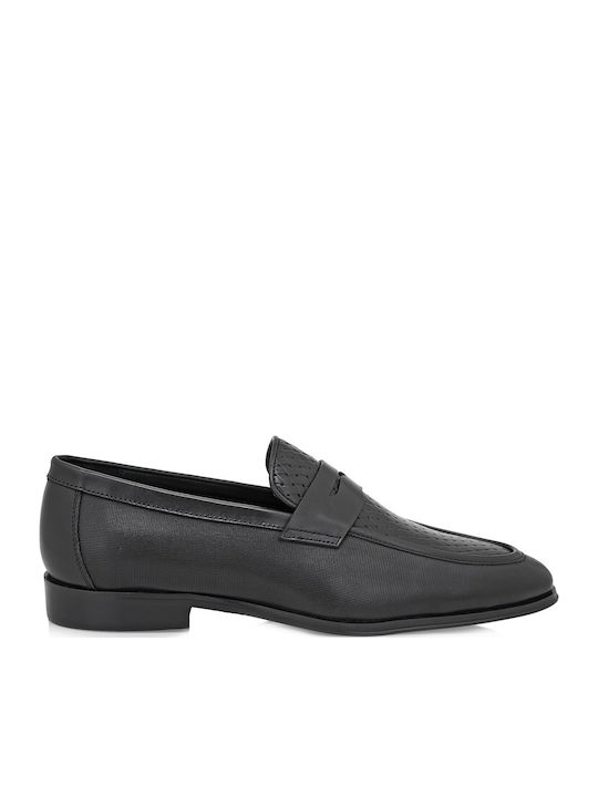 Leder Herren Mokassins in Schwarz Farbe