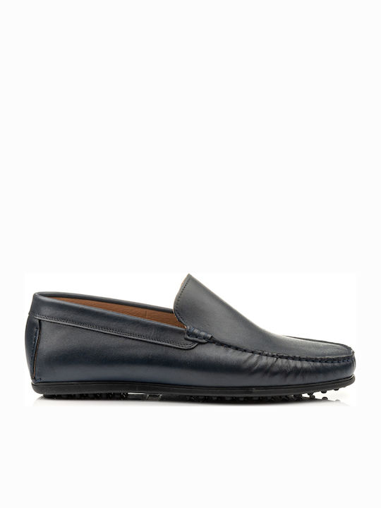 Δερμάτινα Ανδρικά Loafers σε Μπλε Χρώμα