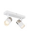Globo Lighting Διπλό Σποτ με Ντουί GU10 σε Λευκό Χρώμα