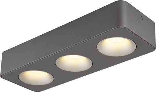 Globo Lighting Triple LED Warm White Spot in Gray Color