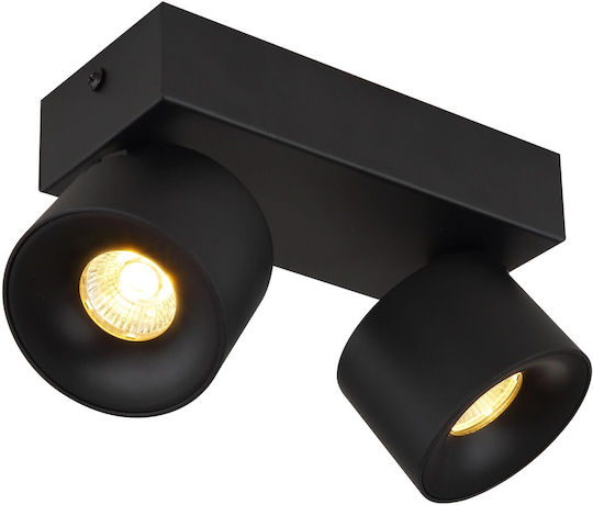 Globo Lighting Double LED Warm White Spot in Black Color
