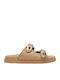 Schmona Leather Women's Flat Sandals in Brown Color