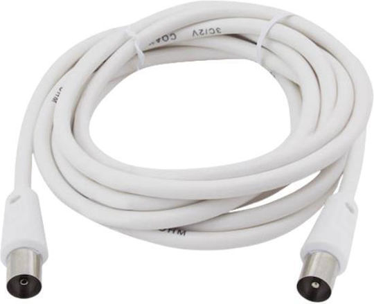 GSC Game World Antenna Cable Coax male - Coax female White 2.5m 1pcs