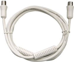 GSC Game World Καλώδιο Κεραίας Coax male - Coax female Λευκό 2.5m