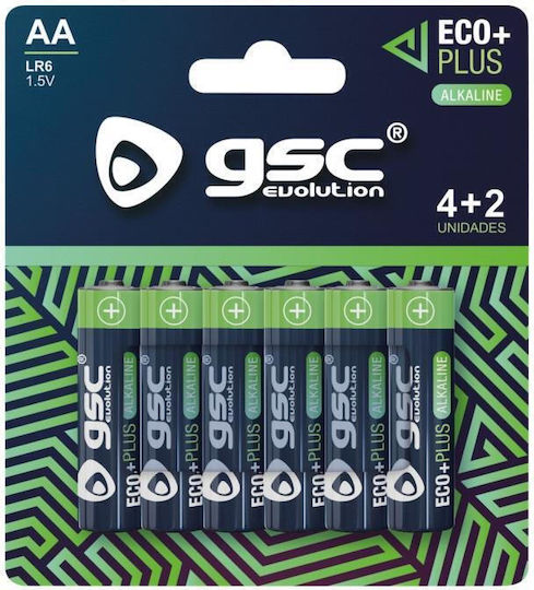 GSC Game World Αλκαλικές Μπαταρίες AA 1.5V 6τμχ