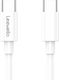 Leewello USB 2.0 Cable USB-C male - USB-C 60W Λευκό 1m
