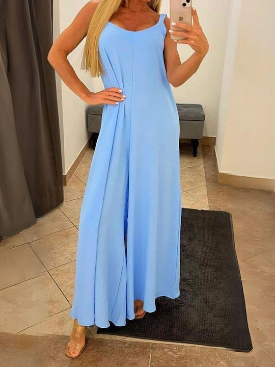 Damen Einteiler Anzug Hellblau