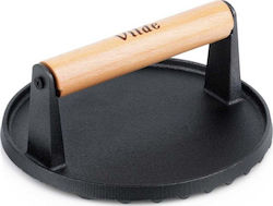 Vilde Cast Line Burger Press Cast Iron Πρέσα για Μπιφτέκια από Μαντέμι 17.5cm