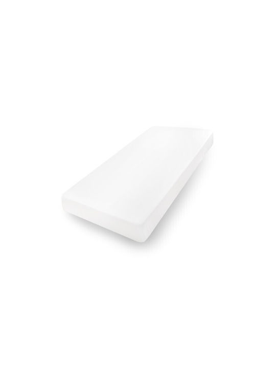 Matex Чаршаф King Size с Ластик 190x210+30см. Бял