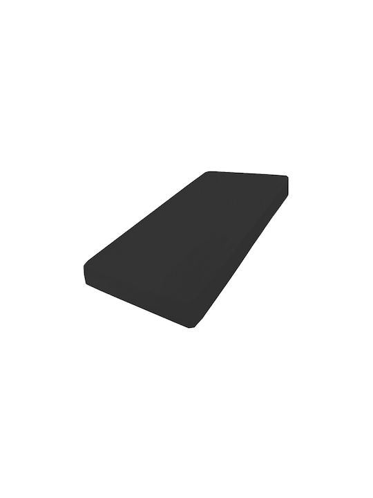 Matex Чаршаф Полудвойно с Ластик 130x190см. Черно