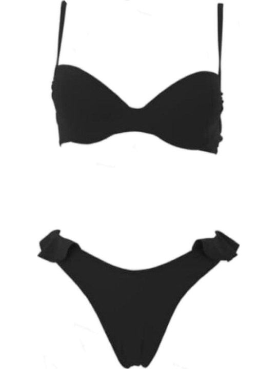 Acqualina Clothing Комплект Бански С Повдигащ Ефект Черен