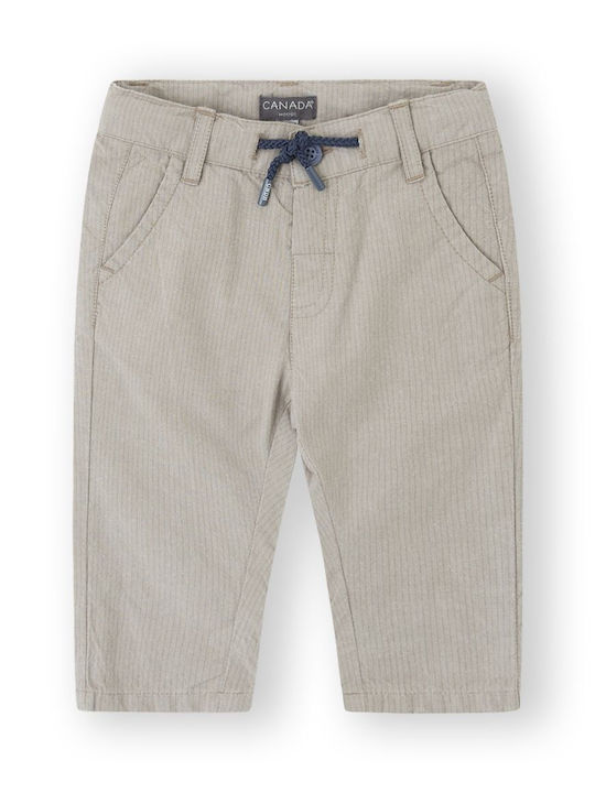Kids' Fabric Pants dark beige