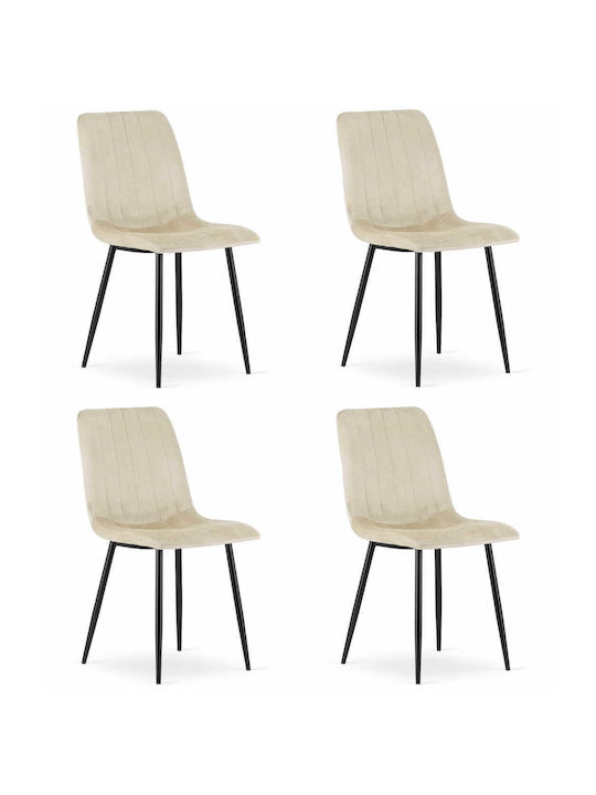 Lava Stühle Speisesaal Cool Beige 4Stück 43x51x90cm