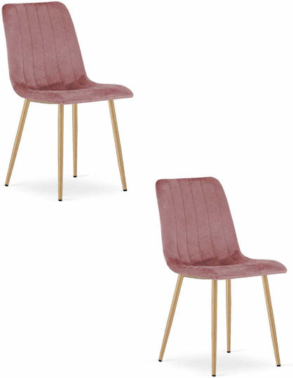Chairs Dining Room Lava 43x51x90cm 2pcs Pink