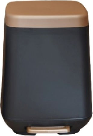 Viopsyctr Plastic Bathroom Basket Soft Close 7lt Black