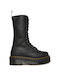 Quad Dm Leder Damenstiefel Schwarz