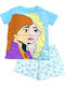 Disney Детска пижама Лятна Sky Blue Frozen