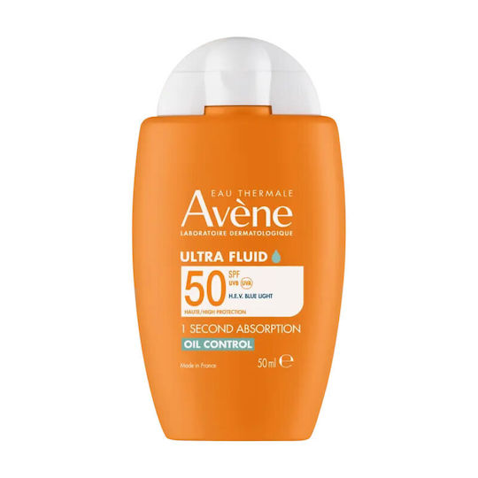 Eau Thermale Avène Ultra Fluid Oil Control Loțiune Antisolare Waterproof pentru Față SPF50 50ml
