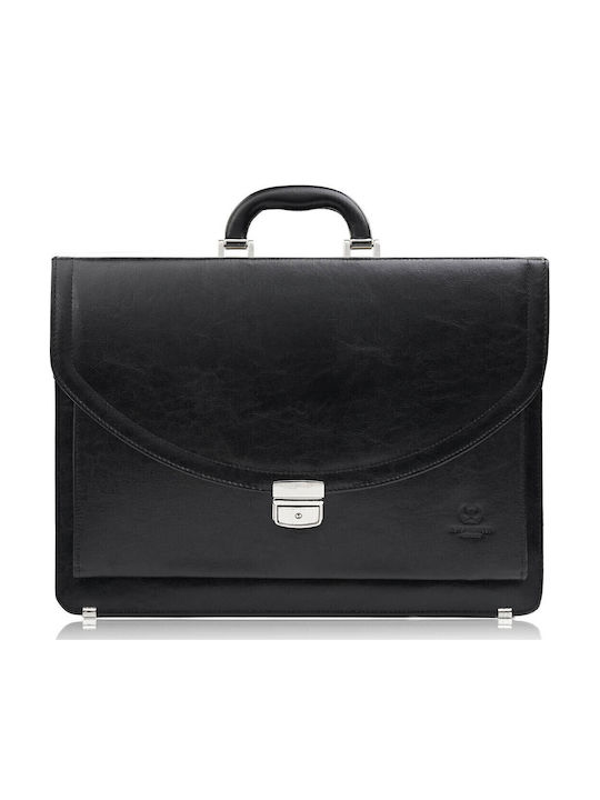Leder Herrentasche Geldbörse Schwarz