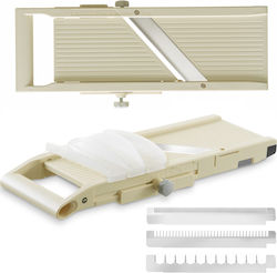 Japanese Mandoline Slicer Stick Slices 3 Interchangeable Blades Shogun 380 X 158 Mm