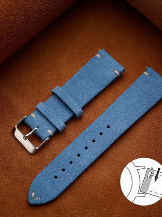 Lederriemen Hellblau 20mm