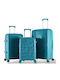 Playful Bags Βαλίτσες Ταξιδιού Σκληρές Aqua με 4 Ρόδες Σετ 3τμχ