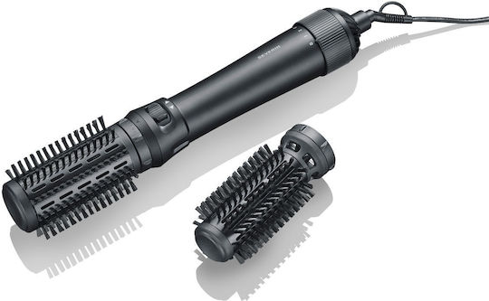 Severin Ceramic Electric Hair Brush with Air and Rotating Head for Hair Straightening and Curls and Beard 1000W