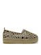 Lederne Damen Espadrilles LEOPARD
