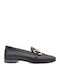 Δερμάτινα Γυναικεία Loafers σε Μαύρο Χρώμα