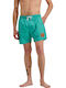 Classic Dot Men's Swimwear Shorts Green with Patterns