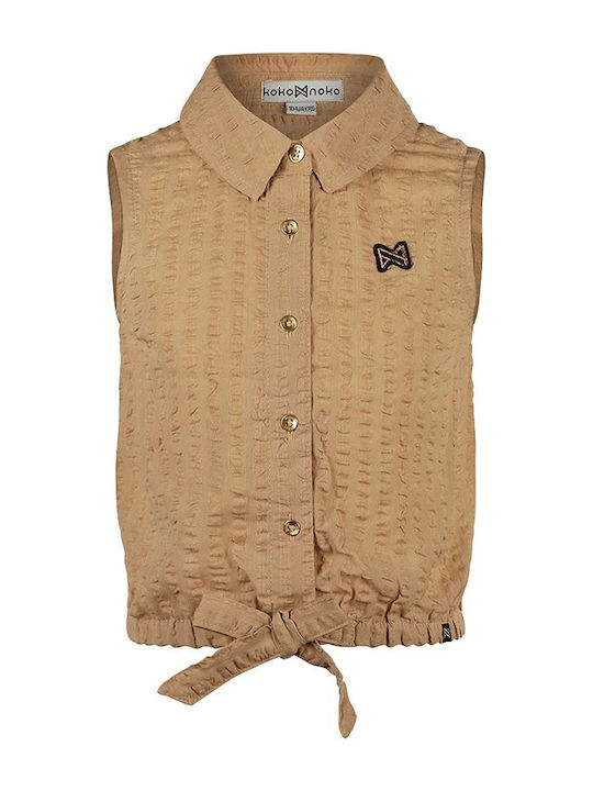 Kids Shirt Sleeveless Beige