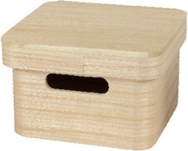 Kaemingk Hölzernes Aufbewahrungsbox mit Deckel 18x18x11.5cm 1Stück