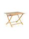 Outdoor Garden Table Made of Acacia Foldable Fl943 Walnut 120x70x74cm
